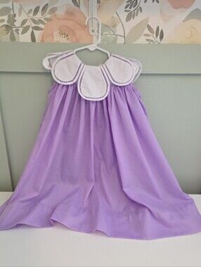 The Proper Peony 4t Purple Tulip Bishop Dress Smocked Heirloom Brand